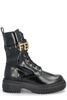 Fendi Logo Plaque Lace-Up Biker Boots