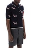 Thom Browne Hector Intarsia-Knit Short Sleeved Polo Top