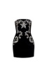 Balmain Paisley Embroidered Strapless Dress