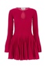 Blumarine Keyhole Pleated Knitted Mini Dress