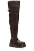 Bally Irenne Thigh-High Contrasted Toecap Platform Boots