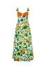 Farm Rio Papaya Salad Scarf Sleeveless Maxi Dress