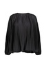 Rochas Baloon Sleeved Pleated Crewneck Blouse