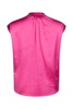 Pinko Satin Button-Up Sleeveless Blouse