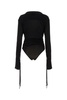 Andrea Adamo Semi-Sheer Gathered Detailed Bodysuit