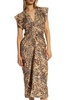 Isabel Marant Lyndsay Graphic-Printed V-Neck Midi Dress