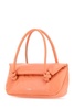 Peach pink leather small Knot Handle handbag