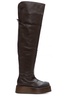 Bally Irenne Thigh-High Contrasted Toecap Platform Boots