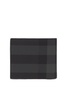 Burberry Logo Plaque Checked Bifold Wallet