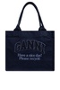 Ganni Denim Large Tote Bag