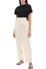 double-pleated viscose trousers