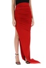 asymmetric maxi skirt in jersey