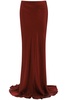 'madeleen' satin maxi skirt with train