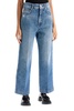 high-waisted cropped denim jeans