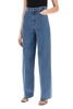 organic cotton wide leg jeans.