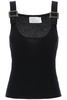 Giuseppe di morabito knit top with rhinestone buck