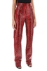 abete python print leather pants