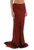 'madeleen' satin maxi skirt with train