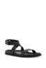 Black 'The Leather Chunky' Sandals