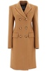 double-breasted virgin wool coat