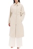 trench coat with removable leather collar