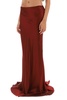 'madeleen' satin maxi skirt with train