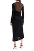 "4g draped dress in jersey and lace