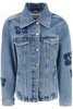 Ganni Denim Jacket With Patch Detail