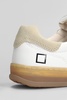 Sporty Sneakers In White Suede And Leather