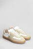 Sporty Sneakers In White Suede And Leather