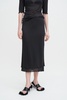 Layered Frill Crepe Skirt