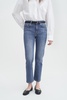 Stella Cropped Mid Blue Wash