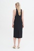 Tailored Wool V-neck Dress