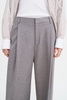 Wide Pleated Flannel Trousers