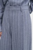 Wide Pleated Striped Trousers