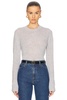 Cashmere Easy Longsleeve Crewneck Sweater