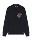 Flower Blob Knitted Polo Sweater