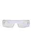 Lettering Logo Rectangular Sunglasses