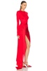 Satin Bow Detail Asymmetric Long Dress