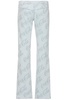 Jacquard Denim Flare Pants Woven