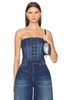 Lace Up Denim Corset Top