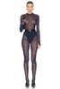 Moonogram Mesh Flock Tights