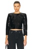 Square Shoulder Sequin Jacket