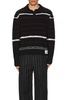 B&W Stripe Polo Sweater