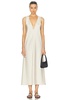 Barb V Neck Slit Dress