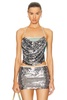 Nide Sequin Detailed Draped Top