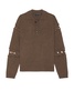 Cut Out Polo Sweater