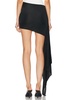 Drape Front Asymmetric Skirt