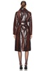 Amina Belted Leather Coat