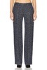 Sequin Checked Tweed Trouser